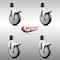 Service Caster 5 Inch 316SS Thermoplastic Rubber Swivel 1-7/8 Inch Stem Caster Set Lock Brake SCC-SS316TTLEX20S514-TPRB-178-4 - alternate 3